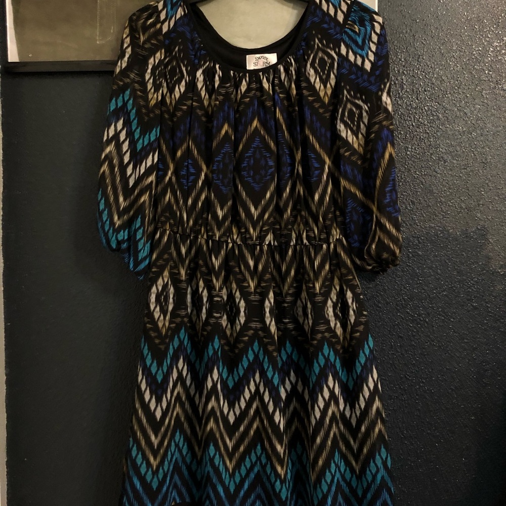 Sweet Storm Patterned Dress